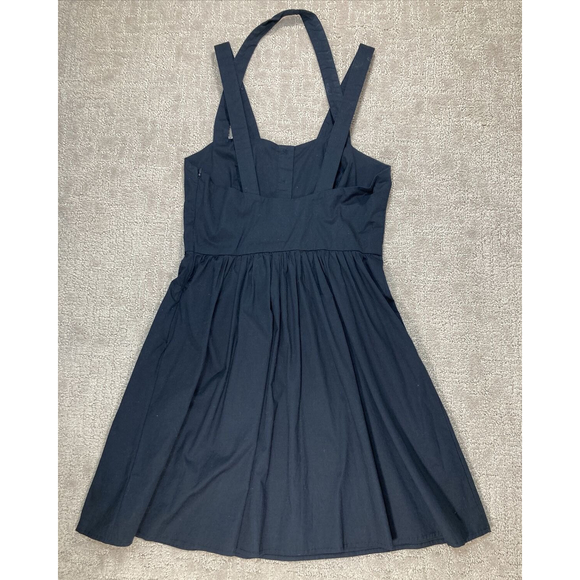 Dress I Love H81 Nautical Navy Blue Strappy Button Front Sundress Size S - Picture 6 of 6